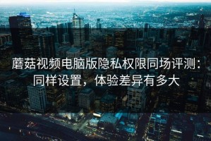 蘑菇视频电脑版隐私权限同场评测：同样设置，体验差异有多大