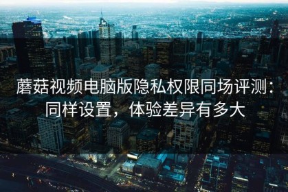 蘑菇视频电脑版隐私权限同场评测：同样设置，体验差异有多大