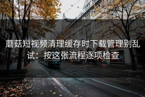 蘑菇短视频清理缓存时下载管理别乱试：按这张流程逐项检查