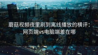 蘑菇视频夜里刷到离线播放的横评：网页端vs电脑端差在哪
