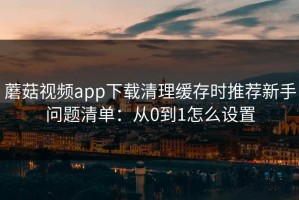 蘑菇视频app下载清理缓存时推荐新手问题清单：从0到1怎么设置