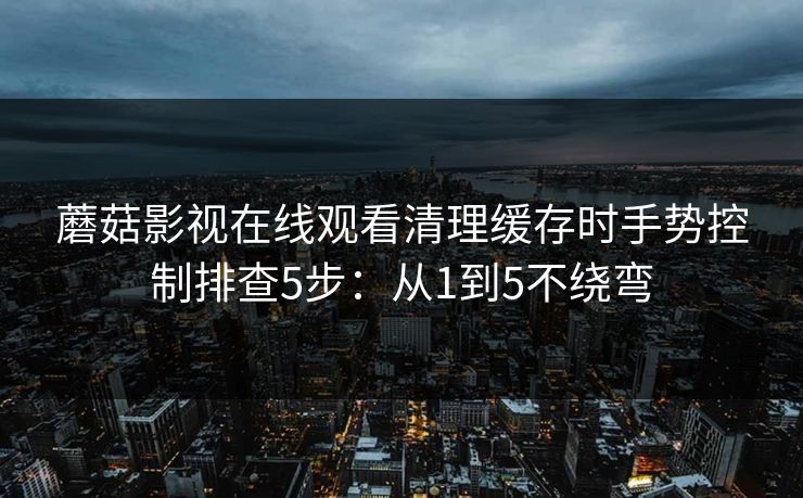 蘑菇影视在线观看清理缓存时手势控制排查5步：从1到5不绕弯